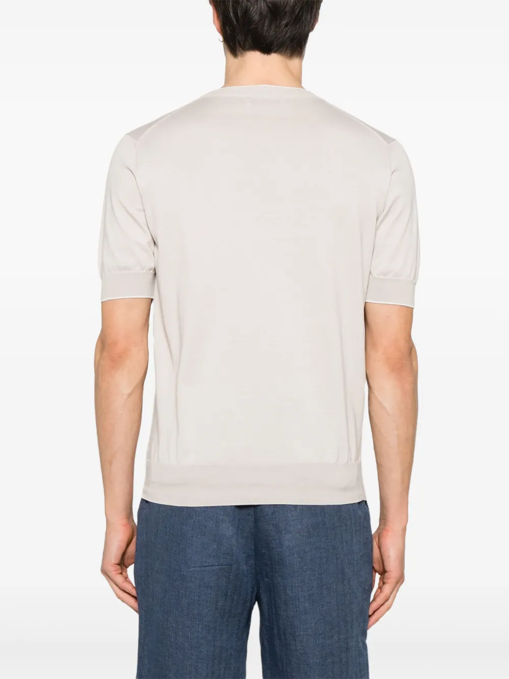 Brunello Cucinelli Gebreid T-shirt Beige