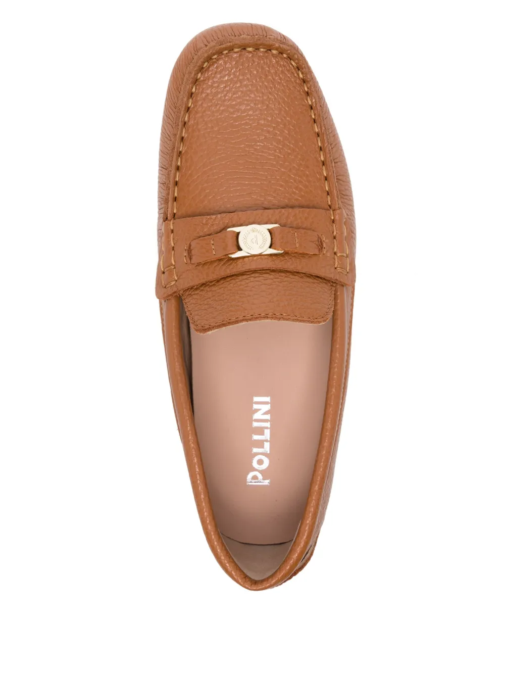 Pollini leather loafers Brown