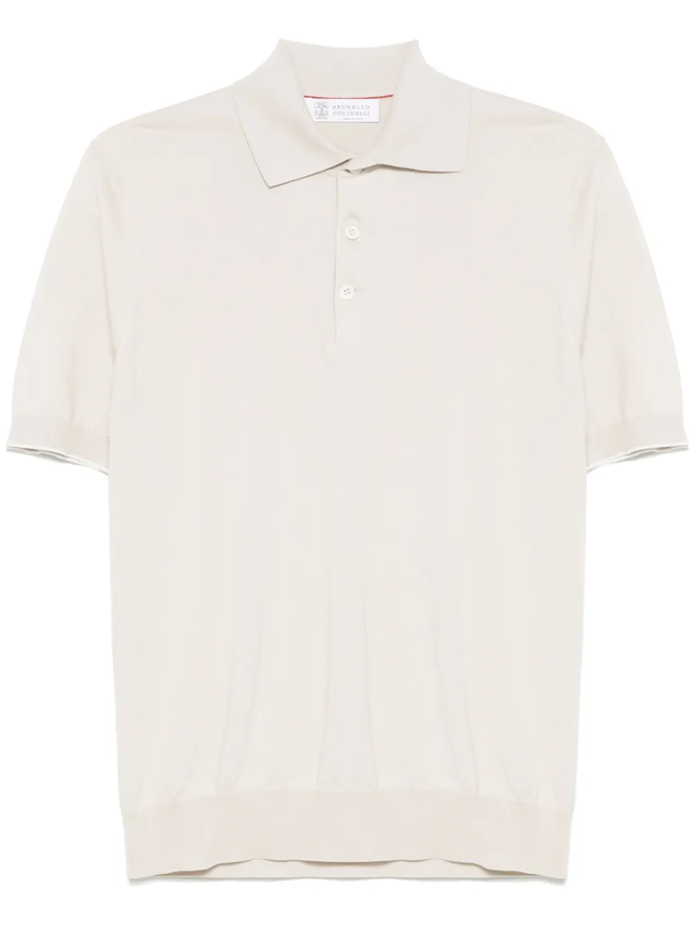 Brunello Cucinelli playera tipo polo de tejido fino | neutro | Image 1