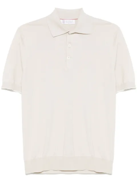 Brunello Cucinelli fine-knit polo shirt  