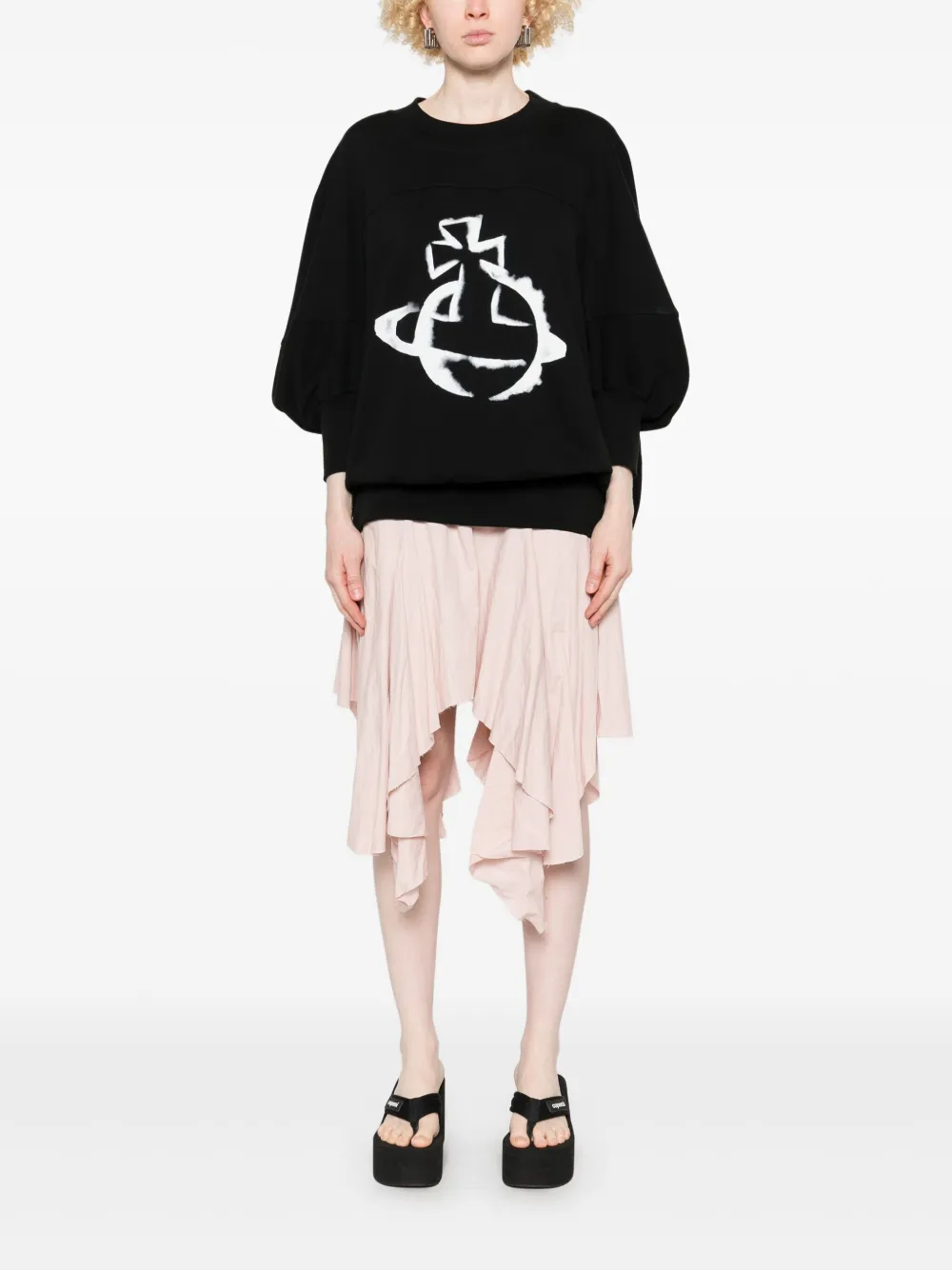 Vivienne Westwood Stencil Orb Overhead sweater - Zwart