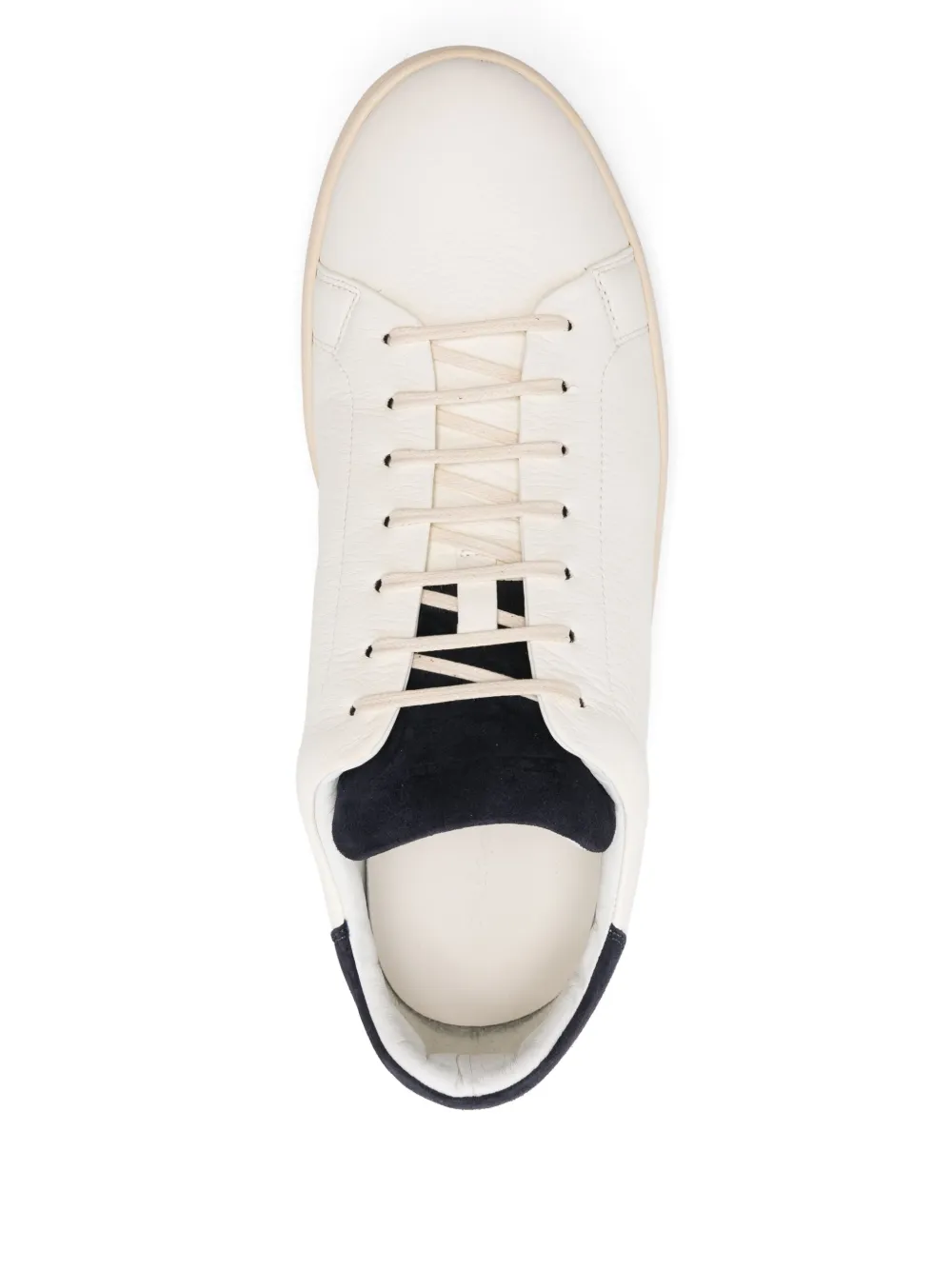 Kiton leather sneakers White