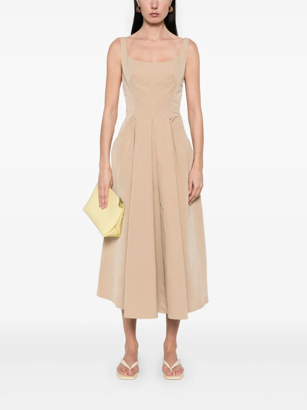 Philosophy Di Lorenzo Serafini Popeline midi-jurk - Beige