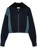 STUDIO TOMBOY colour-block zip-up cardigan - Blue