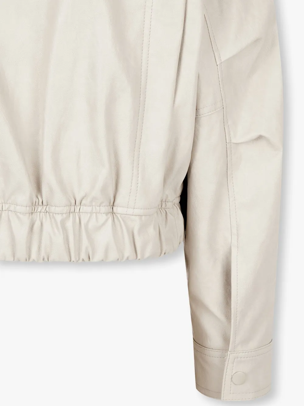 Studio Tomboy Faux-leather Bomber Jacket In 灰色