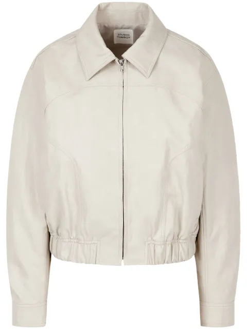 STUDIO TOMBOY faux-leather bomber jacket