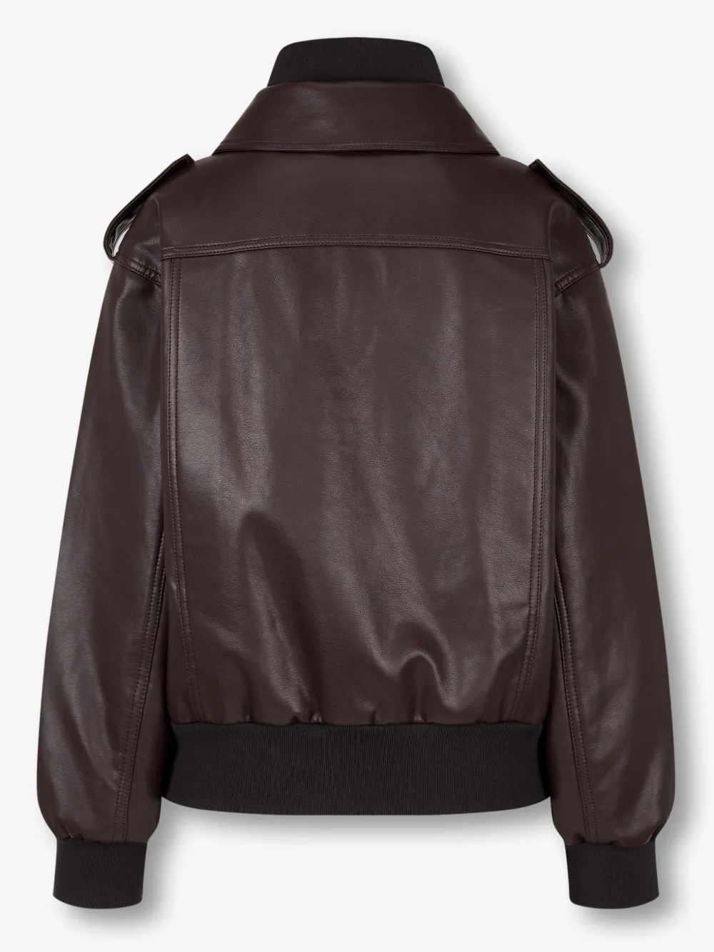 STUDIO TOMBOY faux-leather bomber jacket - Bruin