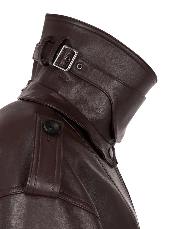STUDIO TOMBOY faux-leather Bomber Jacket | Brown | FARFETCH