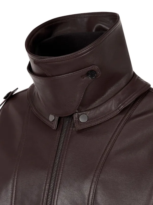 STUDIO TOMBOY faux-leather Bomber Jacket | Brown | FARFETCH