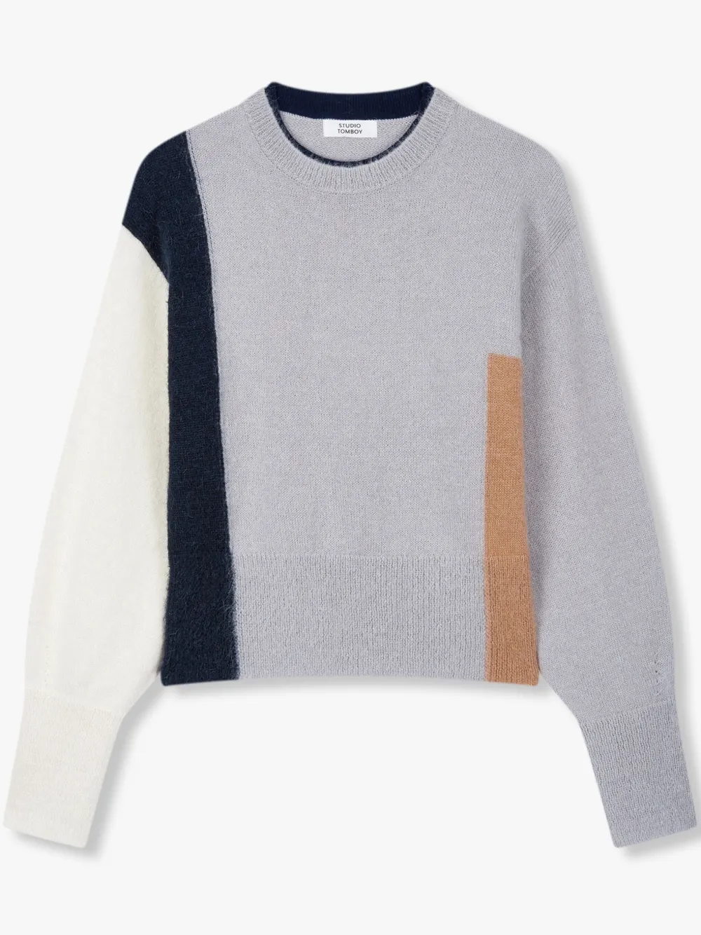 Studio Tomboy Colour-block Cardigan In 灰色