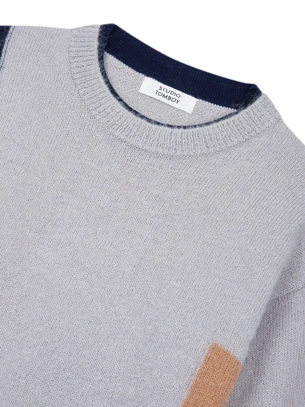  Tomboy Colour-block Sweater - Grey 