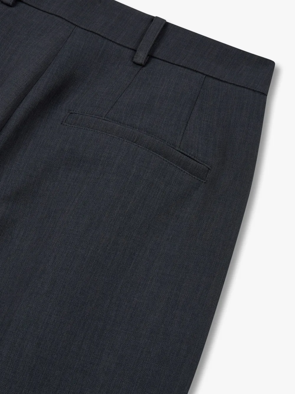 STUDIO TOMBOY Broek met wijde pijpen en geplooid detail Grijs