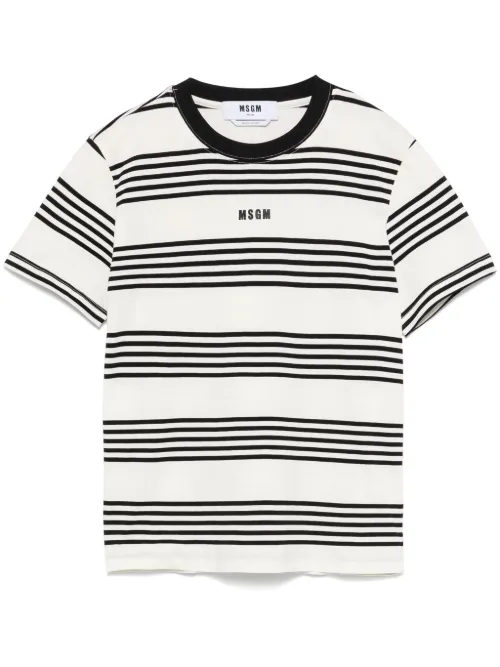 MSGM t-shirt à rayures - Blanc - MSGM - Modalova