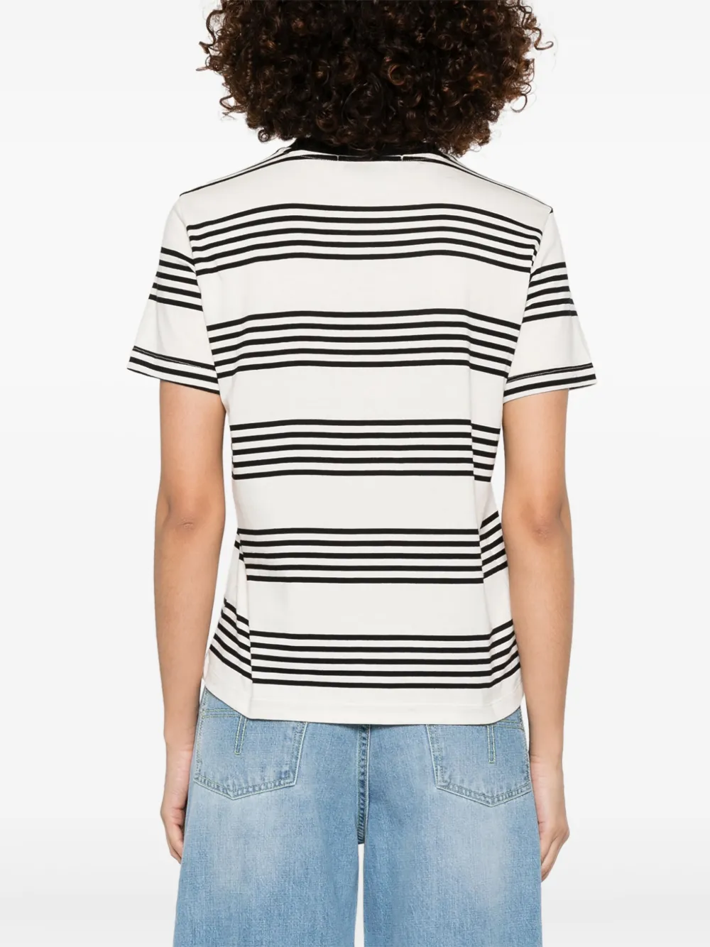 MSGM Gestreept T-shirt Wit