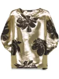 Gianluca Capannolo lamé-effect top - Brown