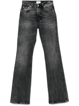 Haikure Flora Leather Print Flared Jeans - Black – The