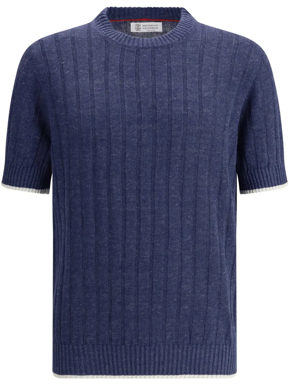 Brunello Cucinelli playera tejida de canalé | azul | Image 1