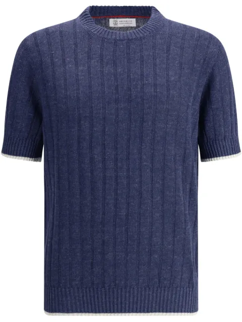 Brunello Cucinelli ribbed-knit T-shirt