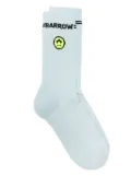 BARROW intarsia-logo socks - Blue