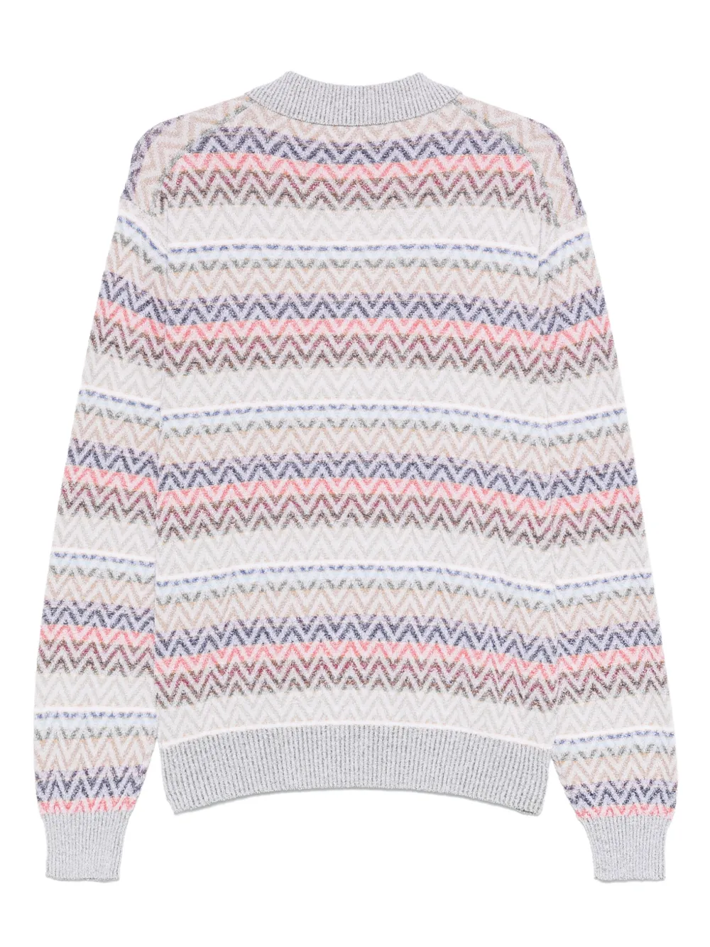 Missoni Poloshirt met chevron streep - Wit