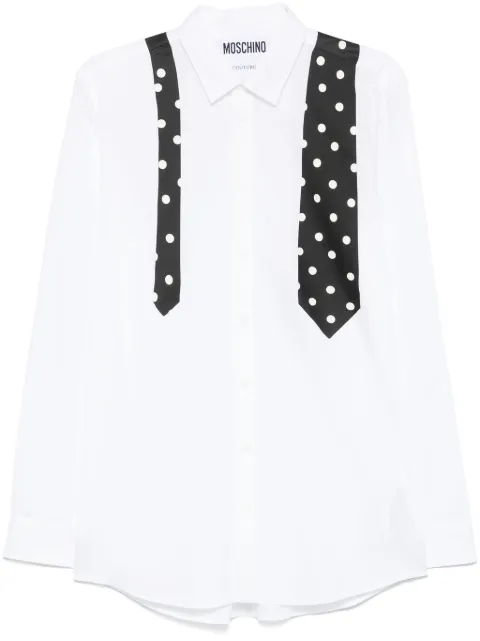 Moschino 타이 프린트 셔츠
