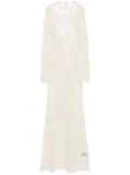 David Koma sequinned gown - Neutrals