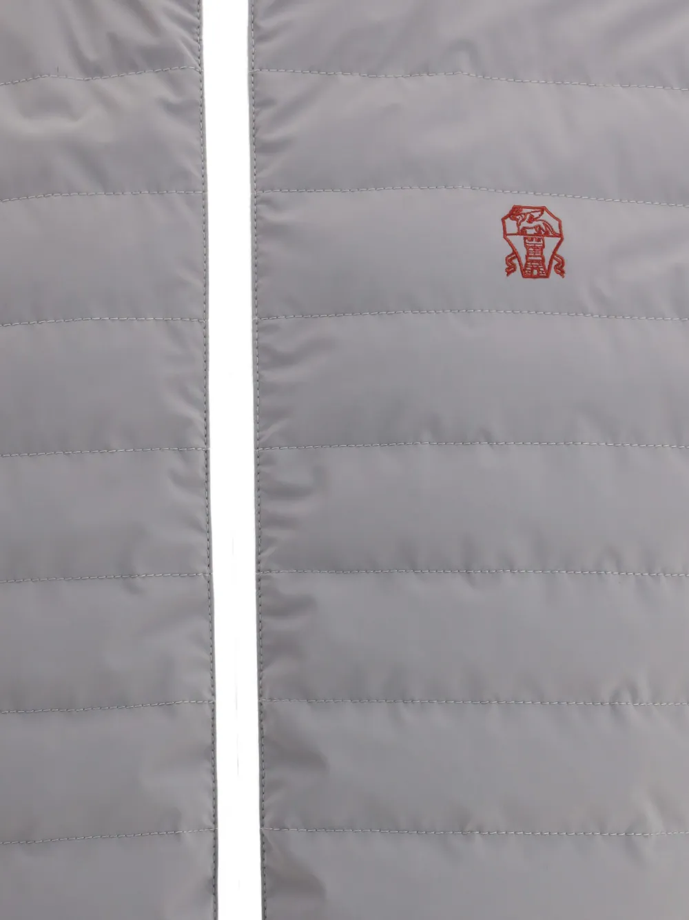 Brunello Cucinelli Quilted Zipped Gilet In Grey