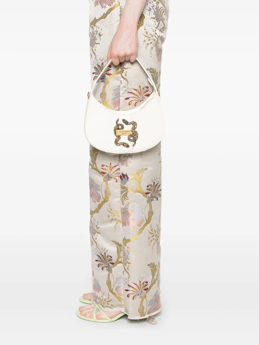 Just Cavalli Iconic Snakes shopper - Wit