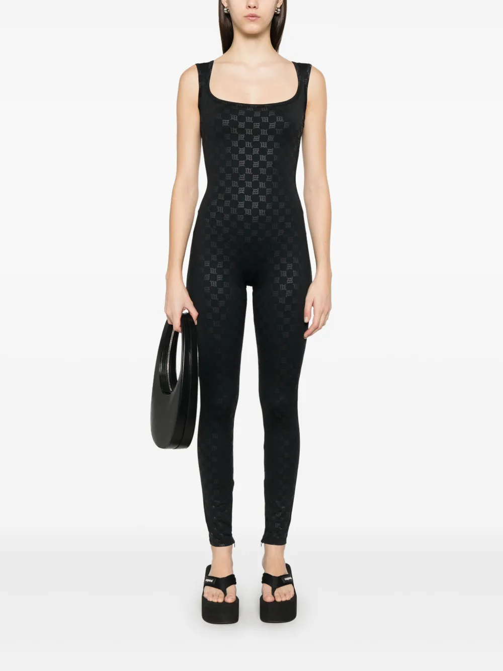 MISBHV Jumpsuit met monogramprint - Zwart