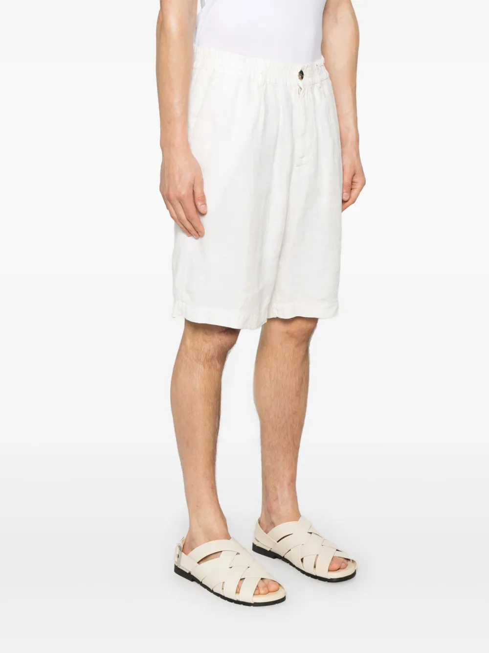 Brunello Cucinelli Linnen shorts Wit
