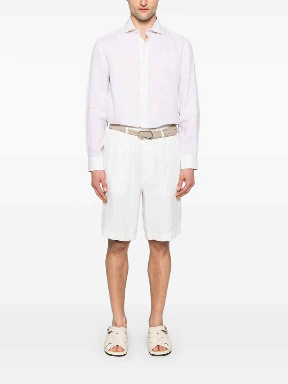 Brunello Cucinelli Linnen shorts - Wit