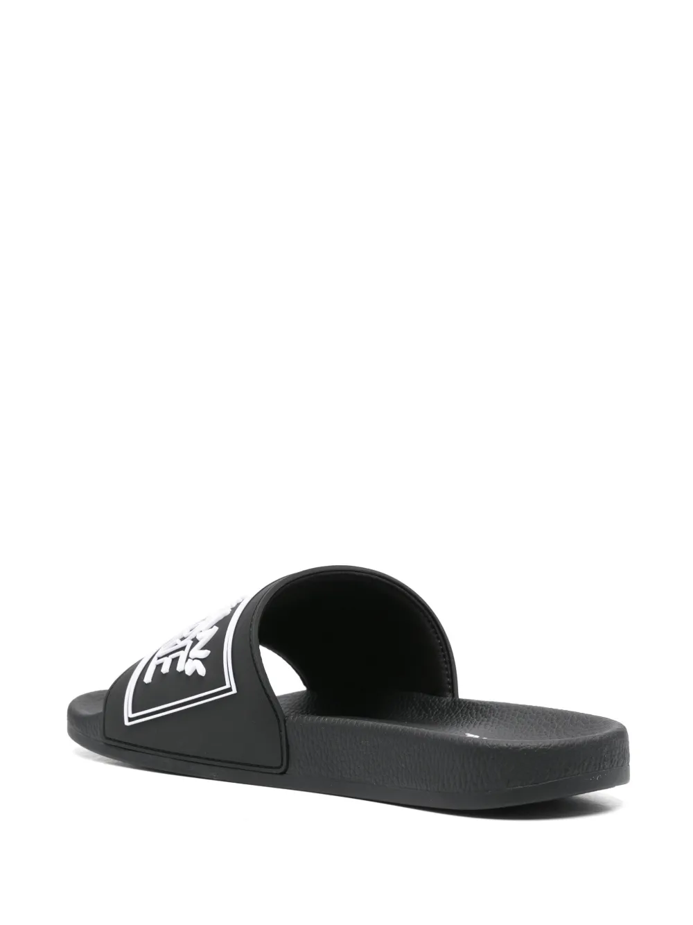 Versace Jeans Couture logo-embossed slides Black