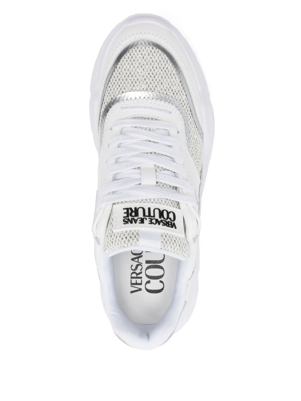 Versace Jeans Couture Sneakers met glitter Wit