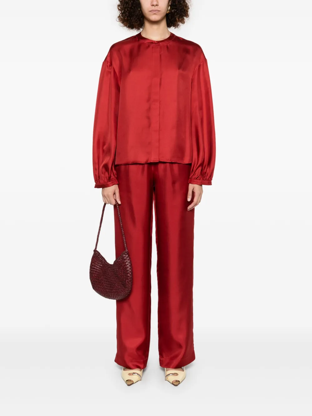 Loulou Studio Alera broek - Rood