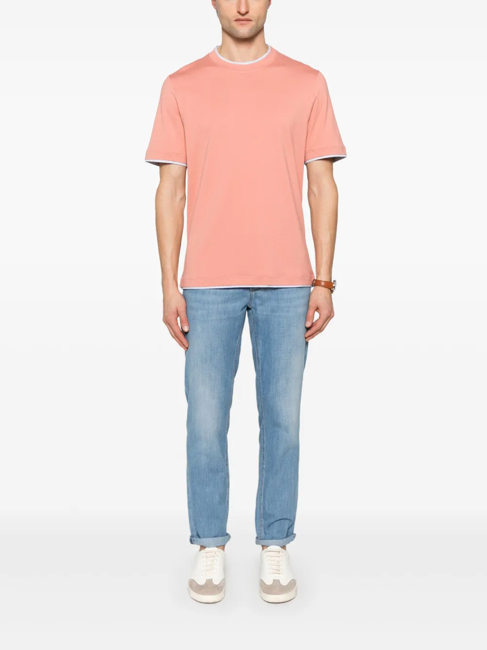 Brunello Cucinelli Katoenen T-shirt - Oranje