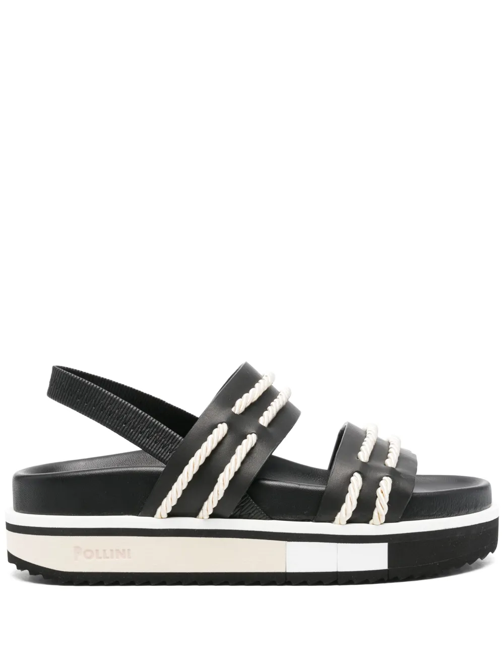 Pollini rope-detail sandals Black