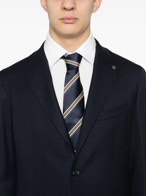 Tagliatore ブローチディテール ジャケット | ブルー | FARFETCH JP