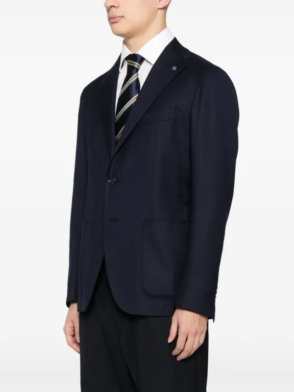 Tagliatore ブローチディテール ジャケット | ブルー | FARFETCH JP