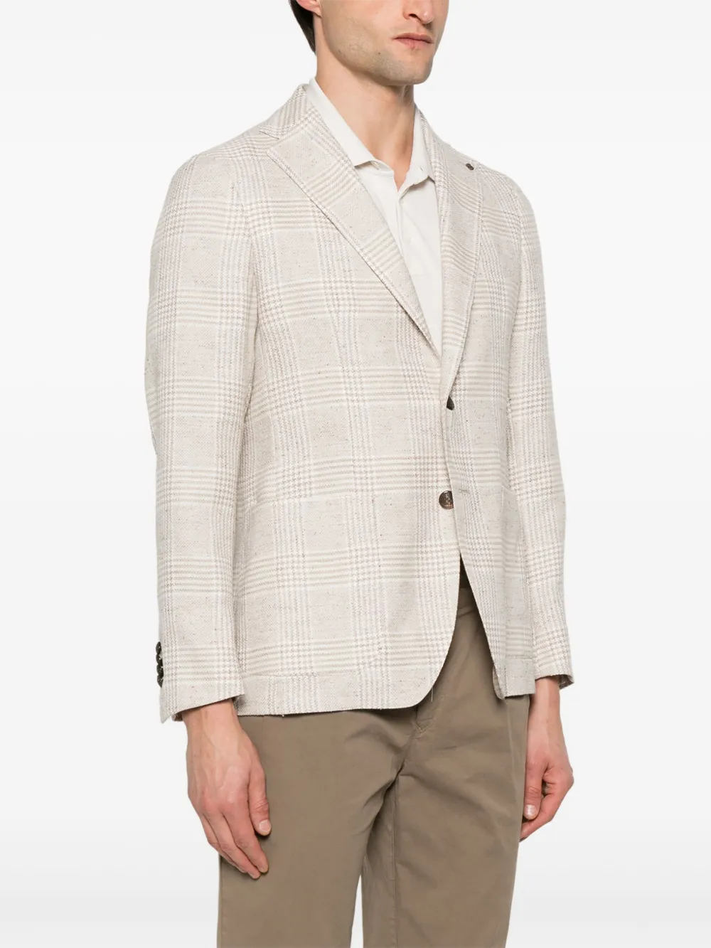 Tagliatore Blazer met broche Beige