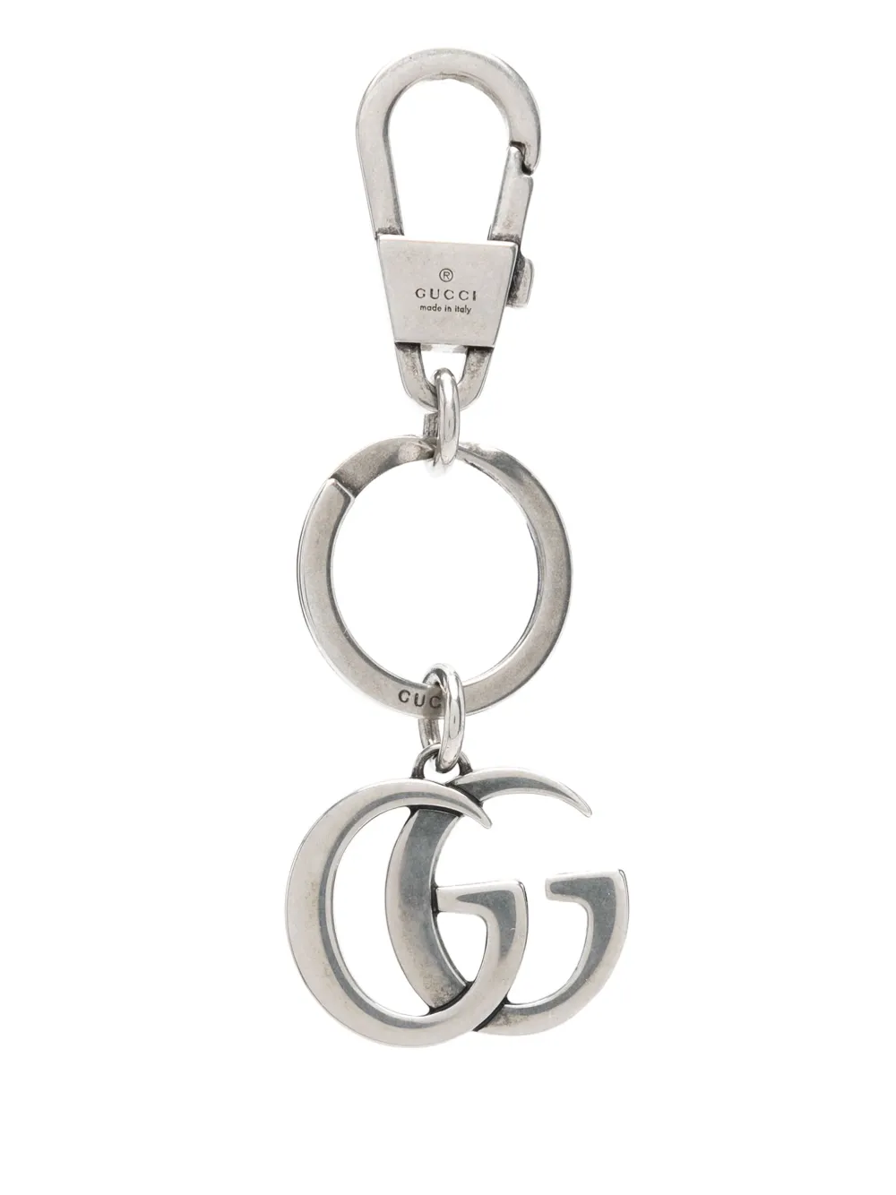 Gucci Double-G sleutelhanger Zilver