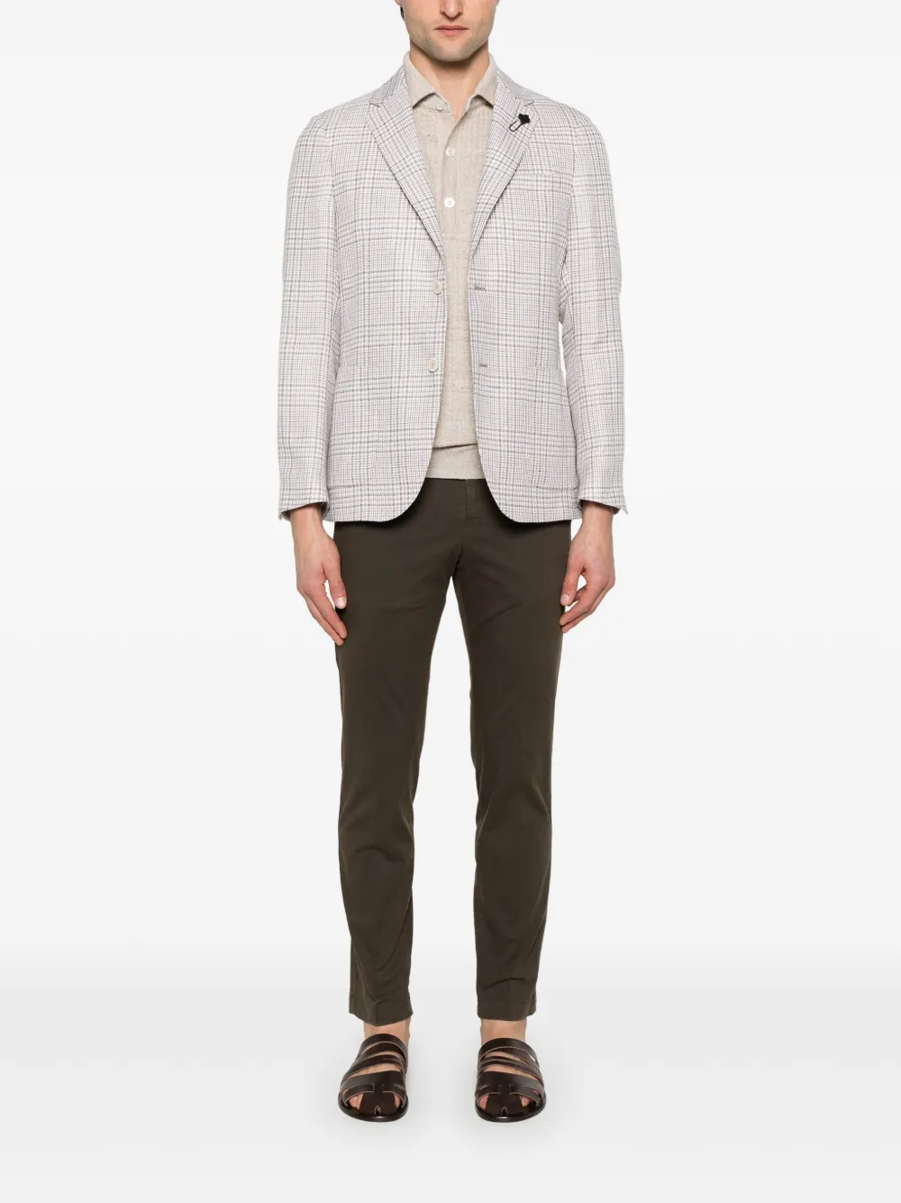 Lardini Blazer met broche - Beige