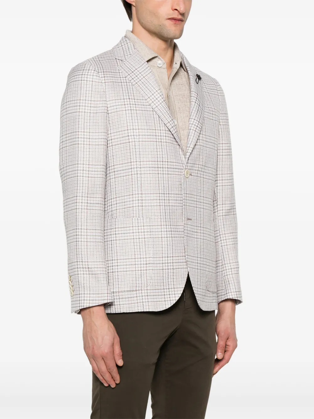 Lardini Blazer met broche Beige