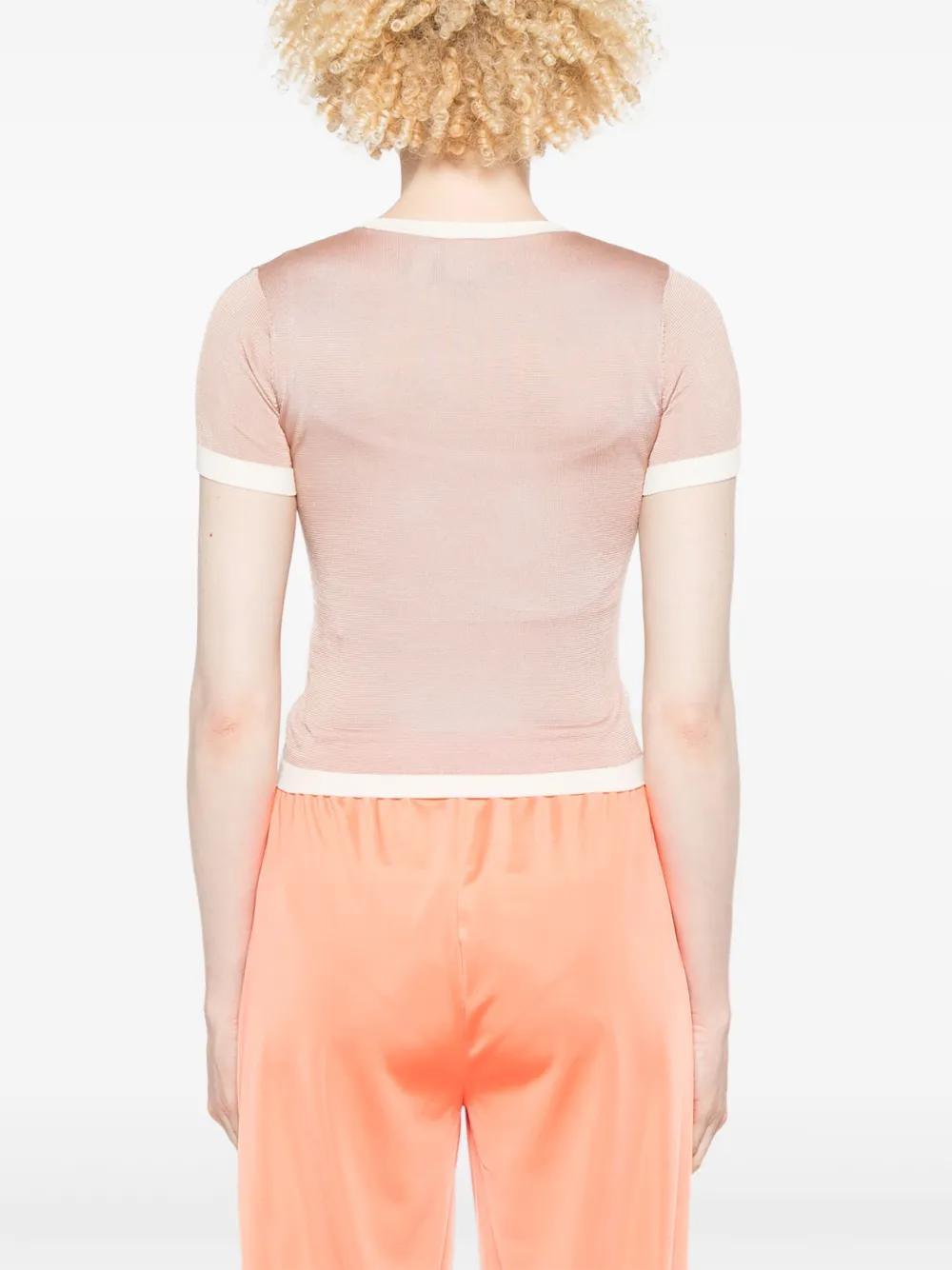adidas 3-Stripes gebreid T-shirt Beige