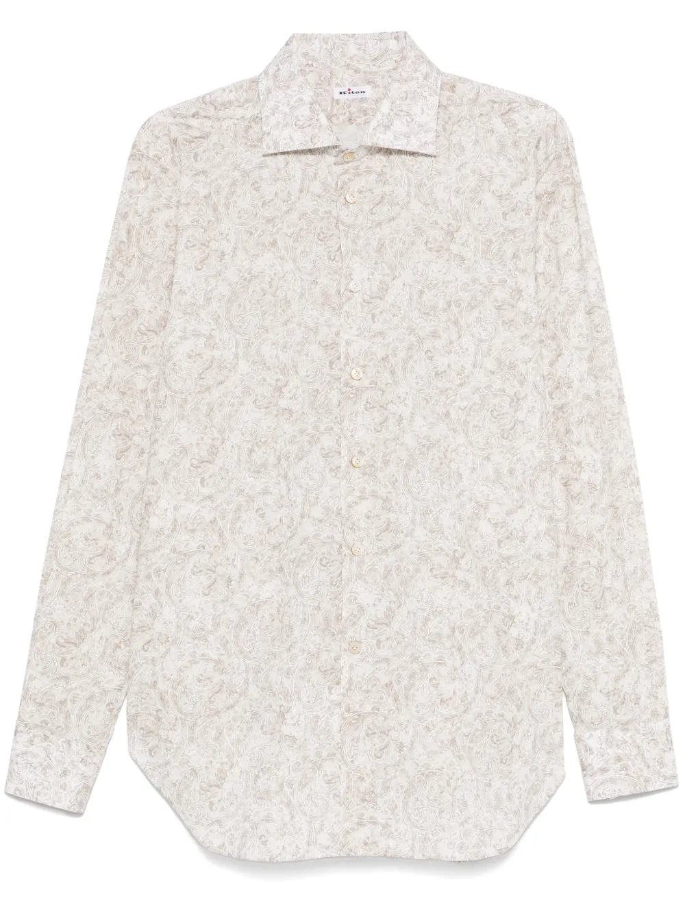 Kiton Overhemd met paisley-print Beige