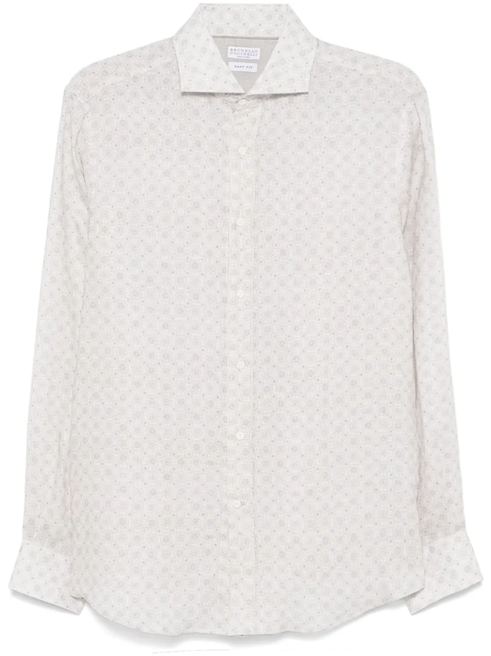 Brunello Cucinelli chemise à fleurs | tons neutres | Image 1