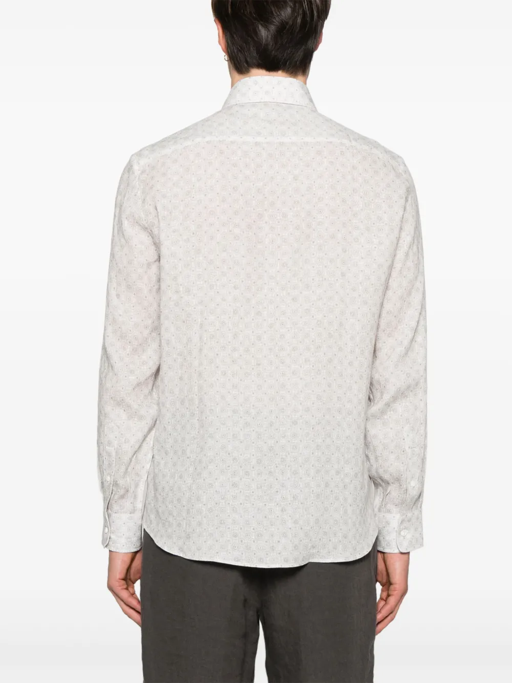Brunello Cucinelli Overhemd met bloemenprint Beige