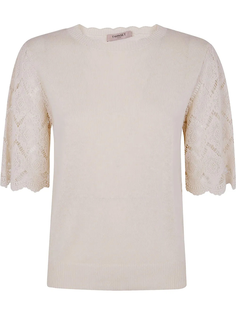 TWINSET Blusa con maniche in pizzo | toni neutri | Image 1