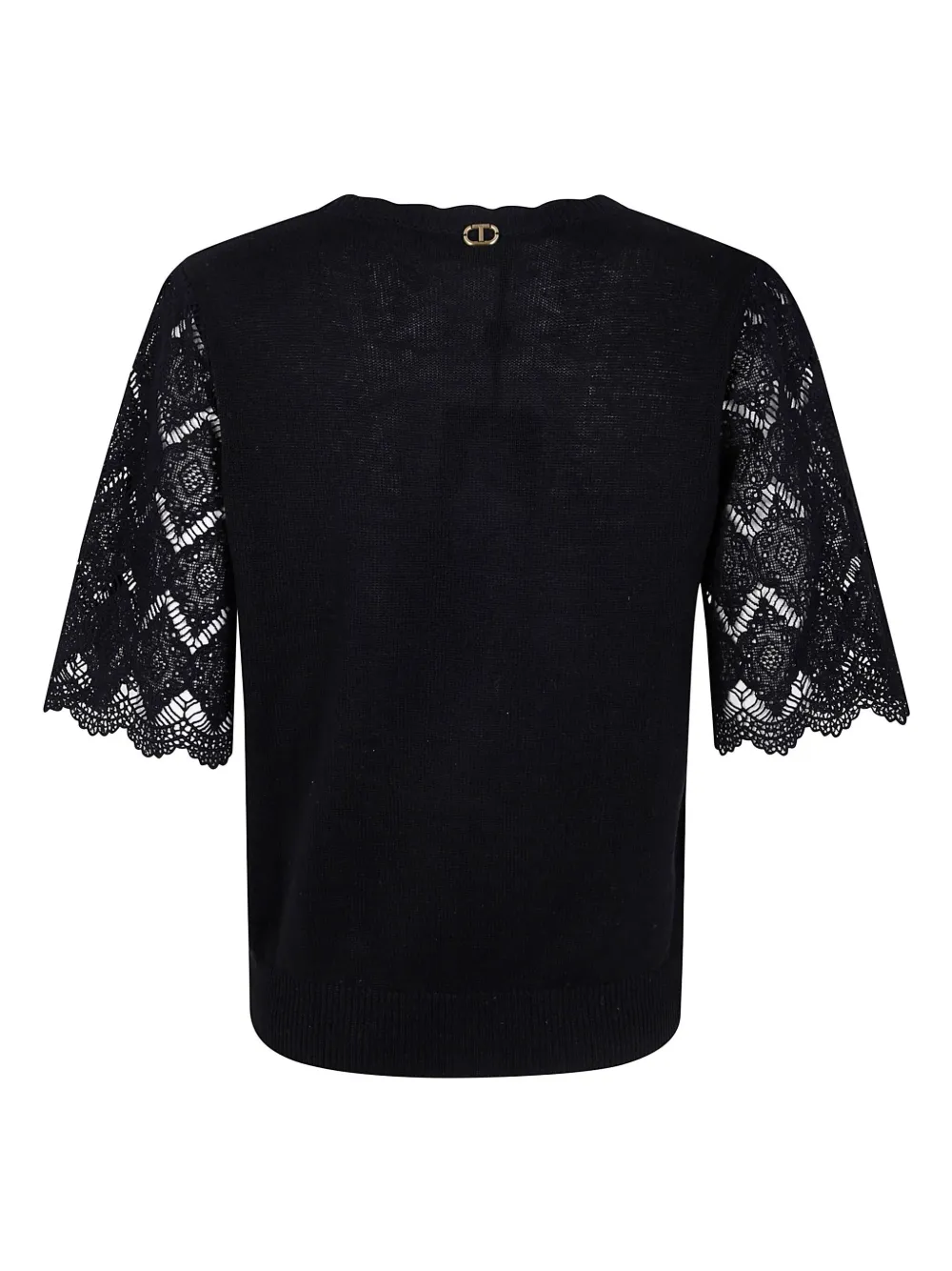 TWINSET lace-sleeved blouse - Zwart