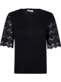 TWINSET lace-sleeved blouse - Black