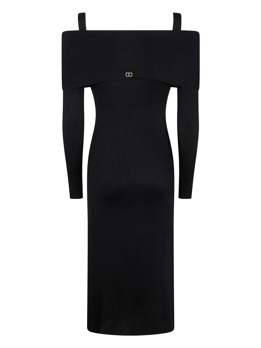 TWINSET Off-shoulder jurk Zwart